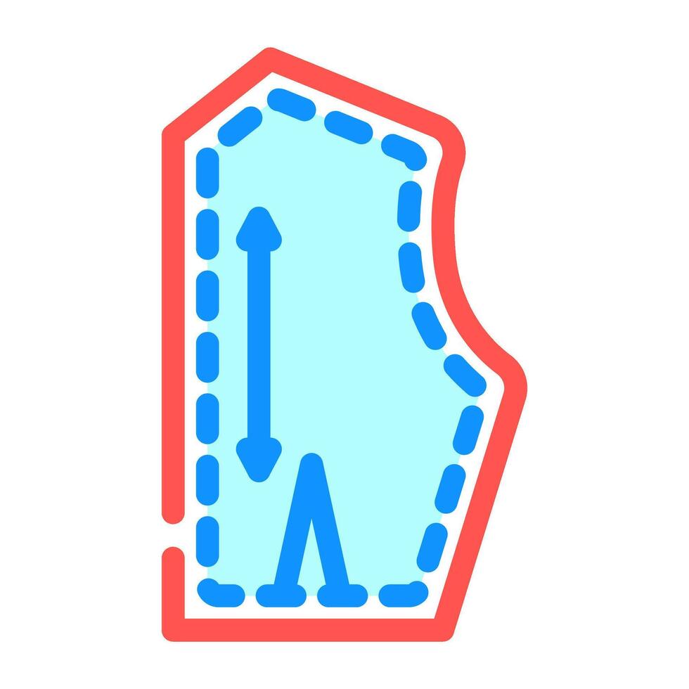 seam allowance dressmaking fashion color icon illustration vector