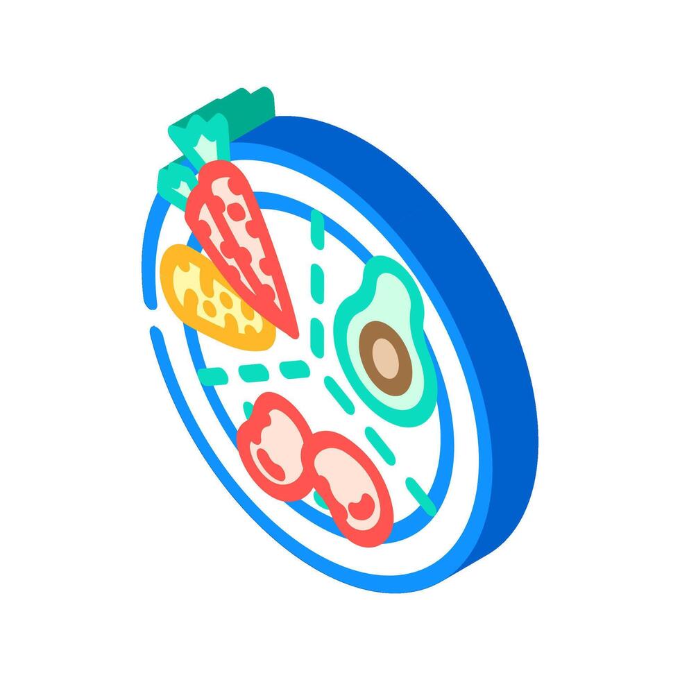 plant based diet vegan food isometric icon illustration vector