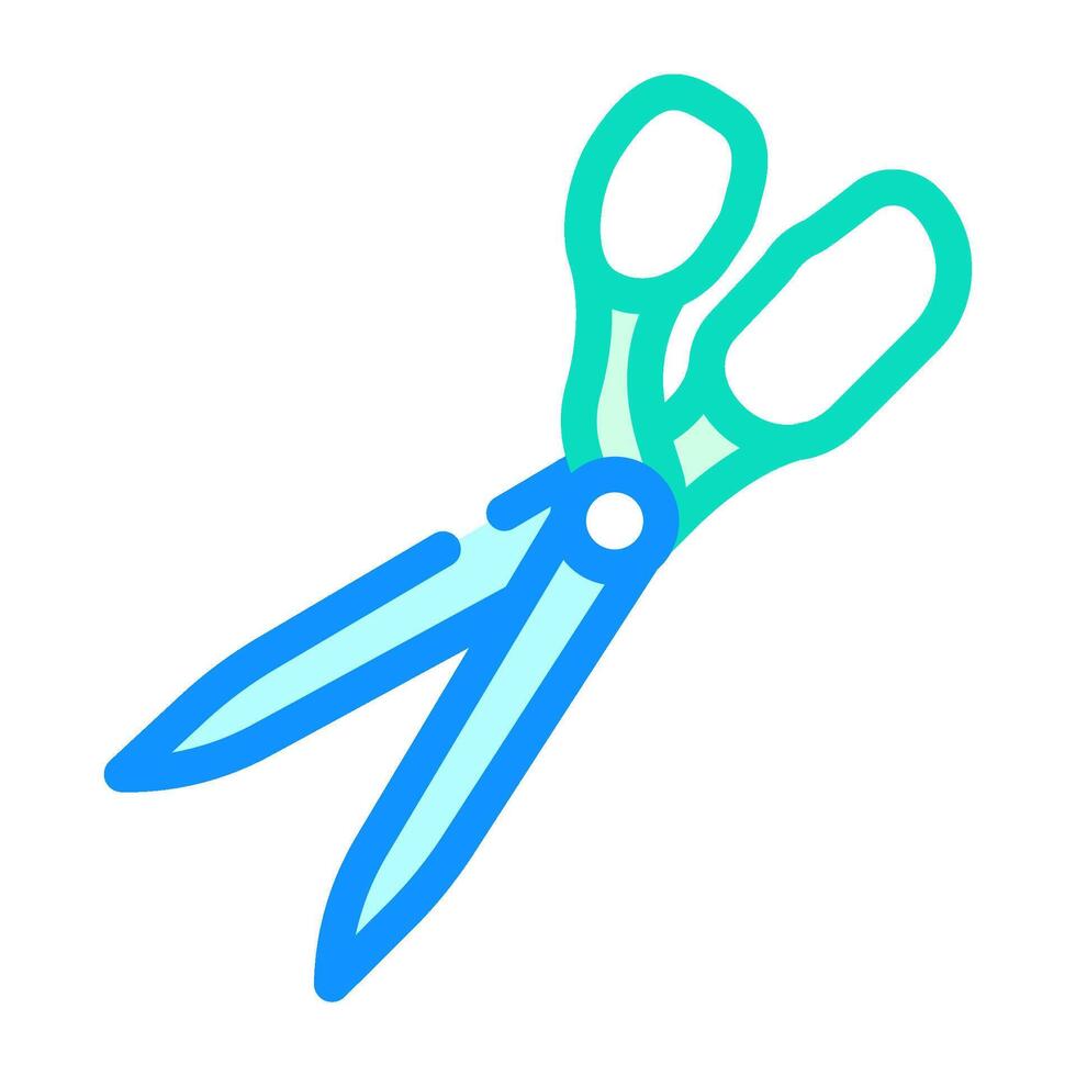 dressmakers shears dressmaking fashion color icon illustration vector