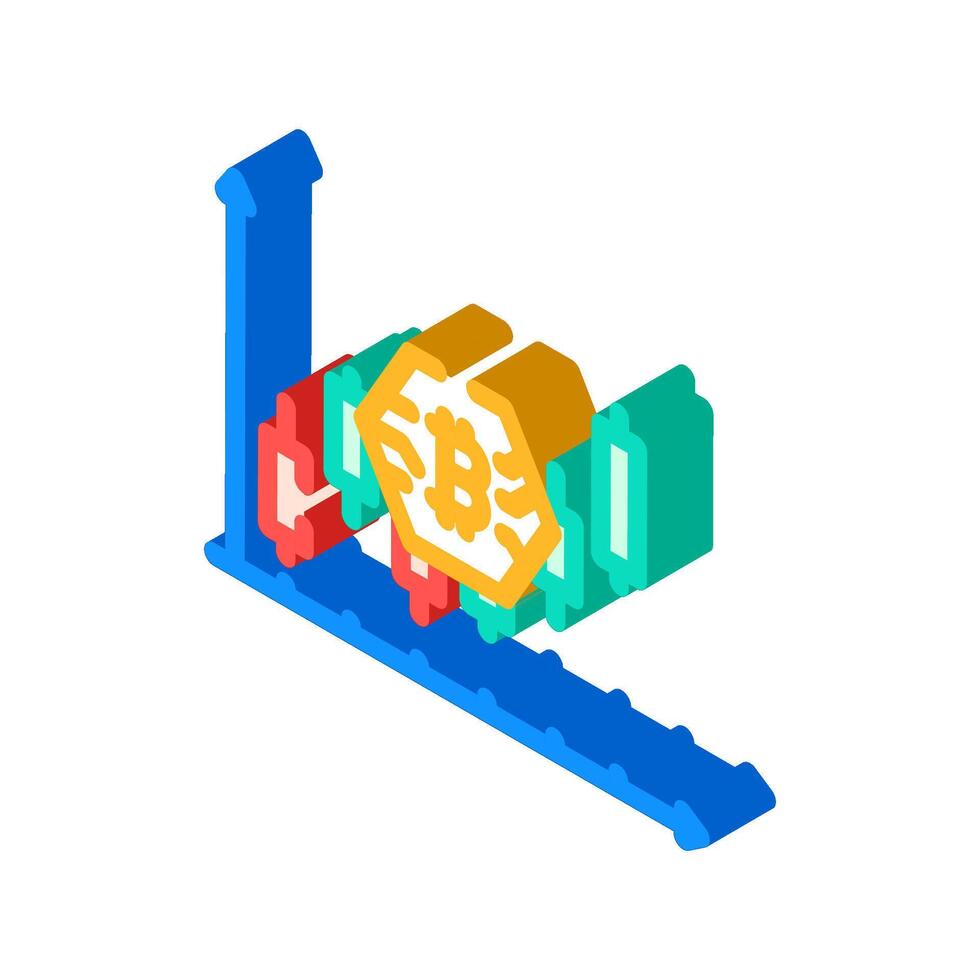 profitability cryptocurrency mining isometric icon illustration vector