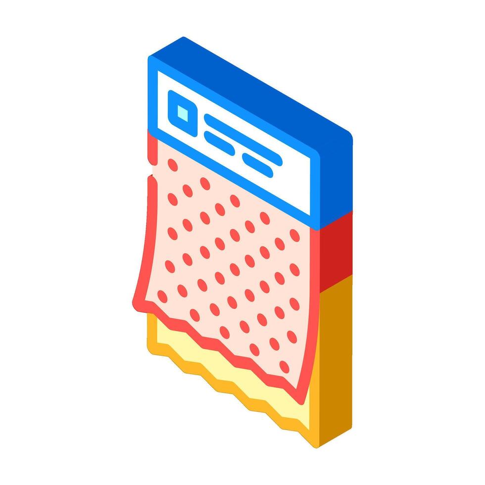fabric swatches dressmaking fashion isometric icon illustration vector