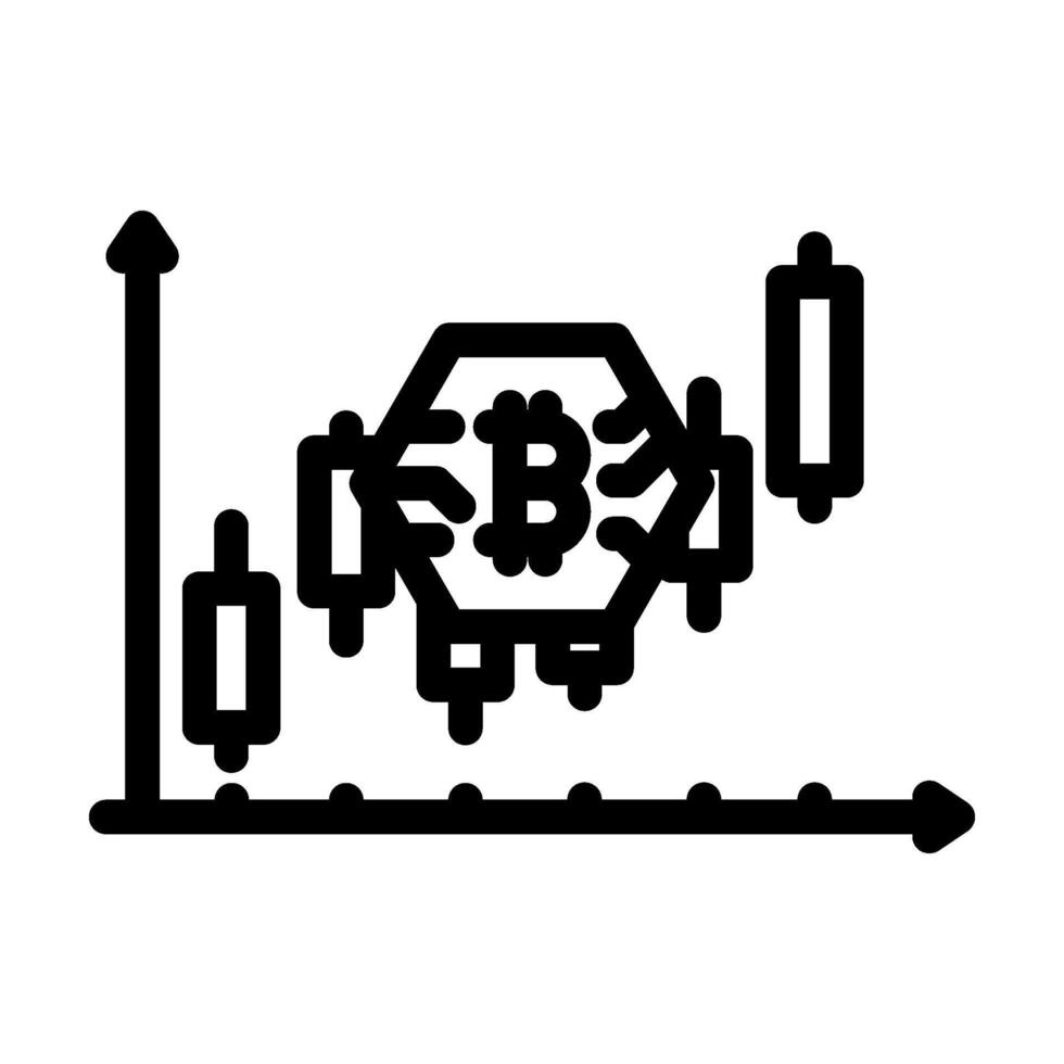 profitability cryptocurrency mining line icon illustration vector