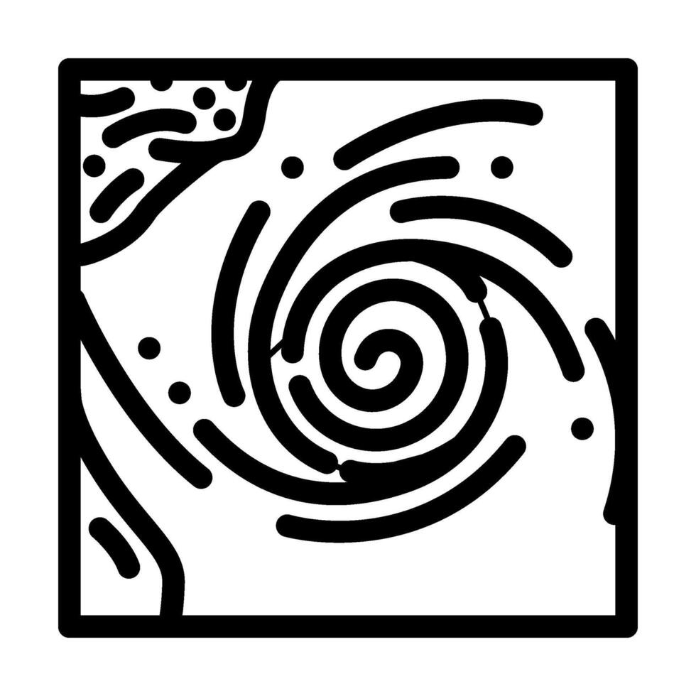 cyclone hurricane disaster line icon illustration vector