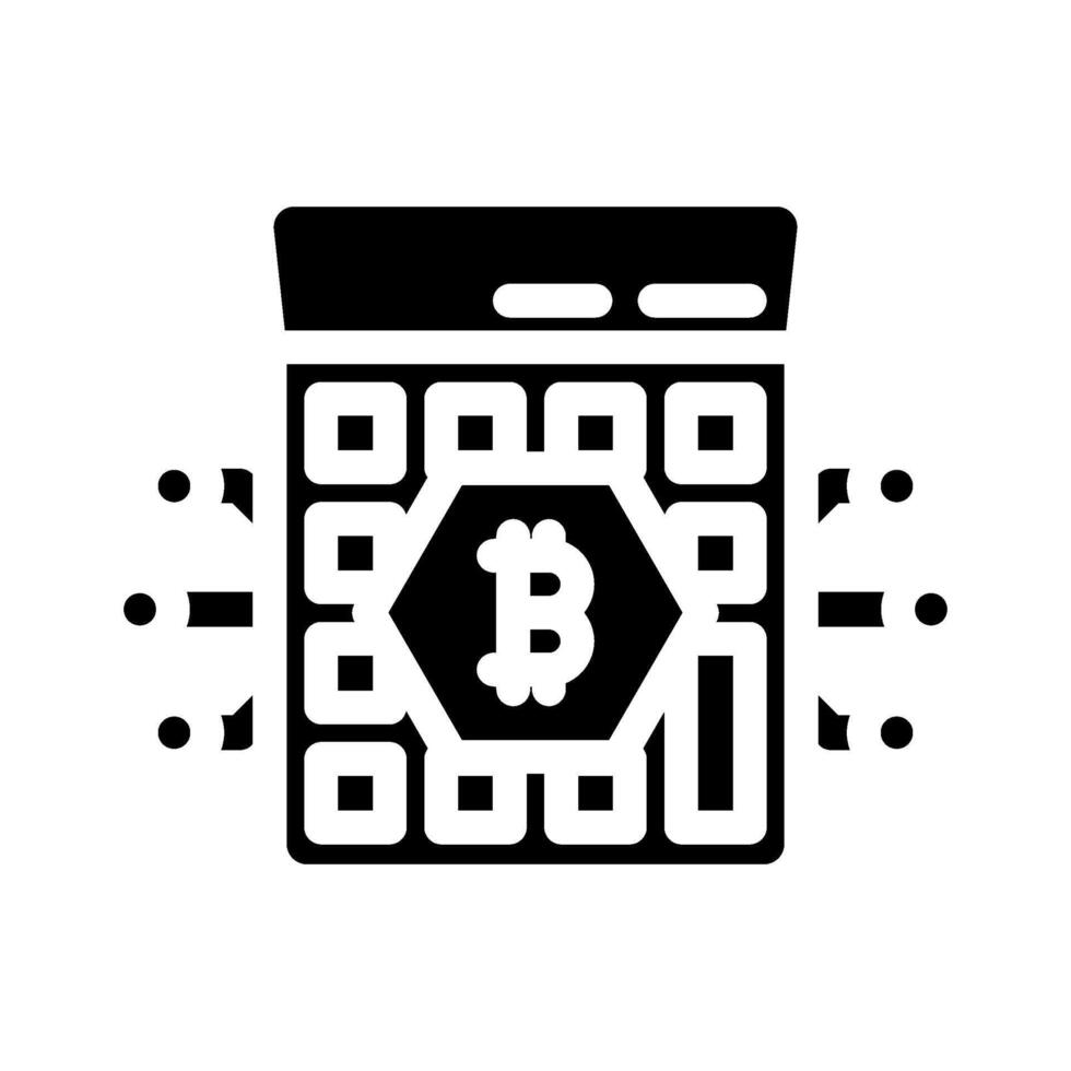 calculator cryptocurrency mining glyph icon illustration vector