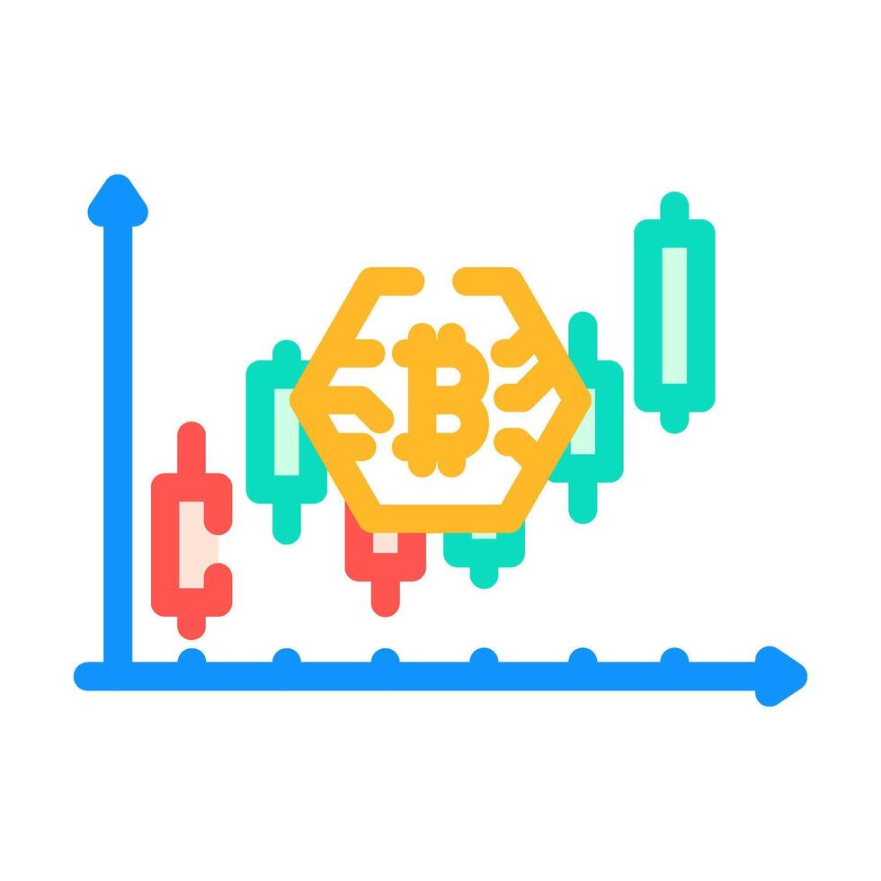 profitability cryptocurrency mining color icon illustration vector