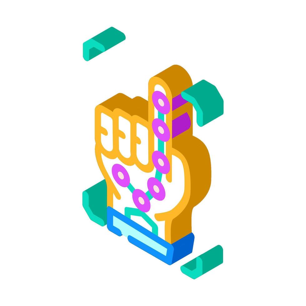 password biometrics integration isometric icon illustration vector