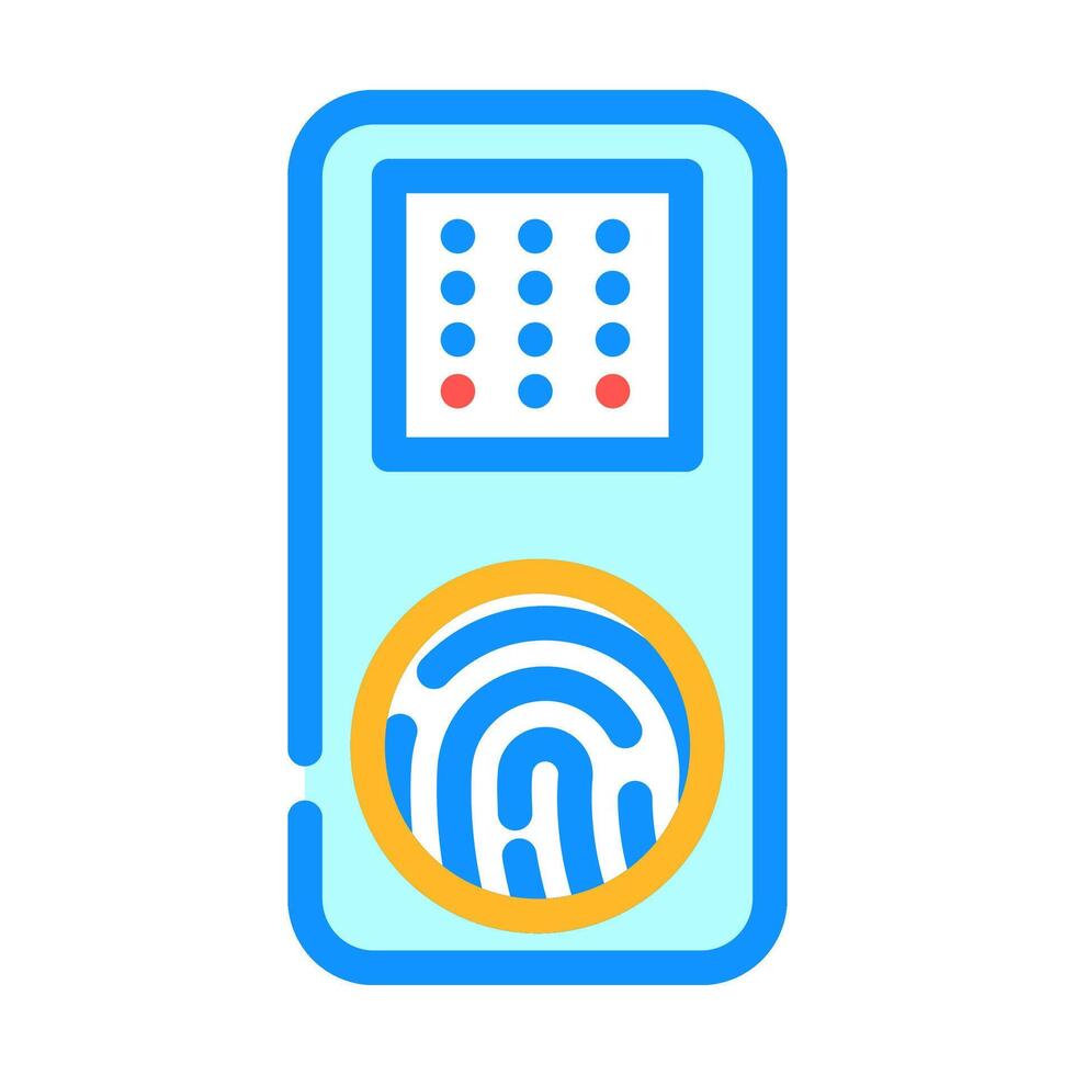 sensor biometric color icon illustration vector