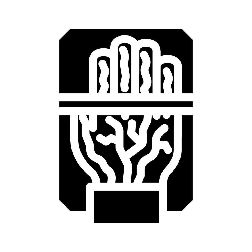 palm vein recognition glyph icon illustration vector