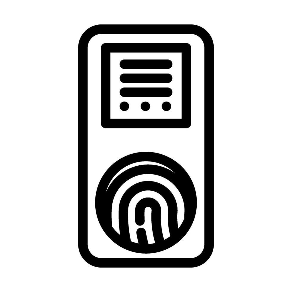 sensor biometric line icon illustration vector