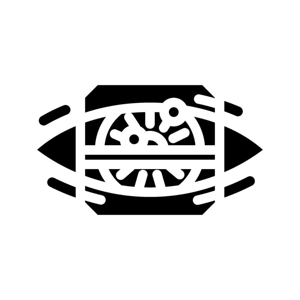 iris scan biometric glyph icon illustration vector