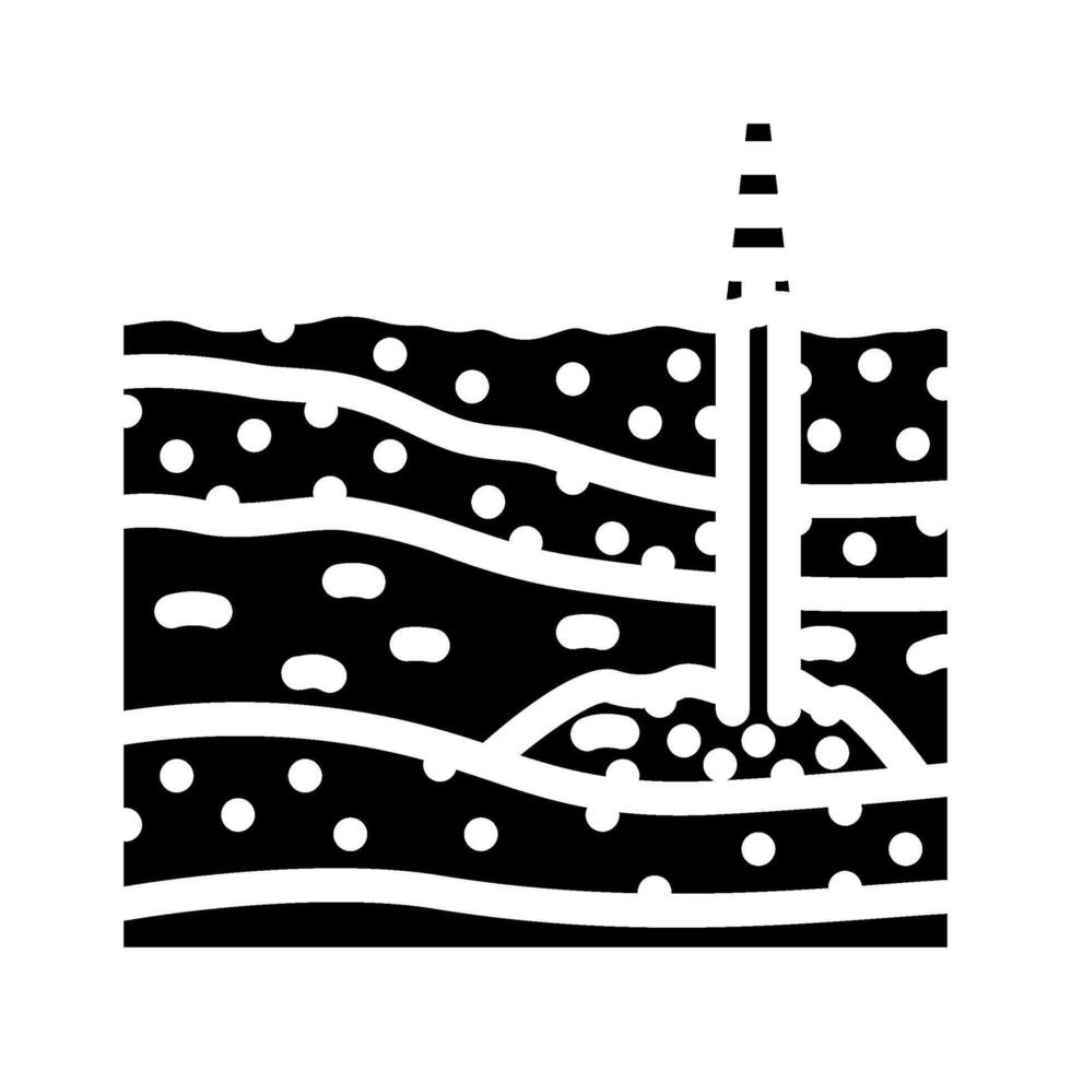 shale gas oil industry glyph icon illustration vector