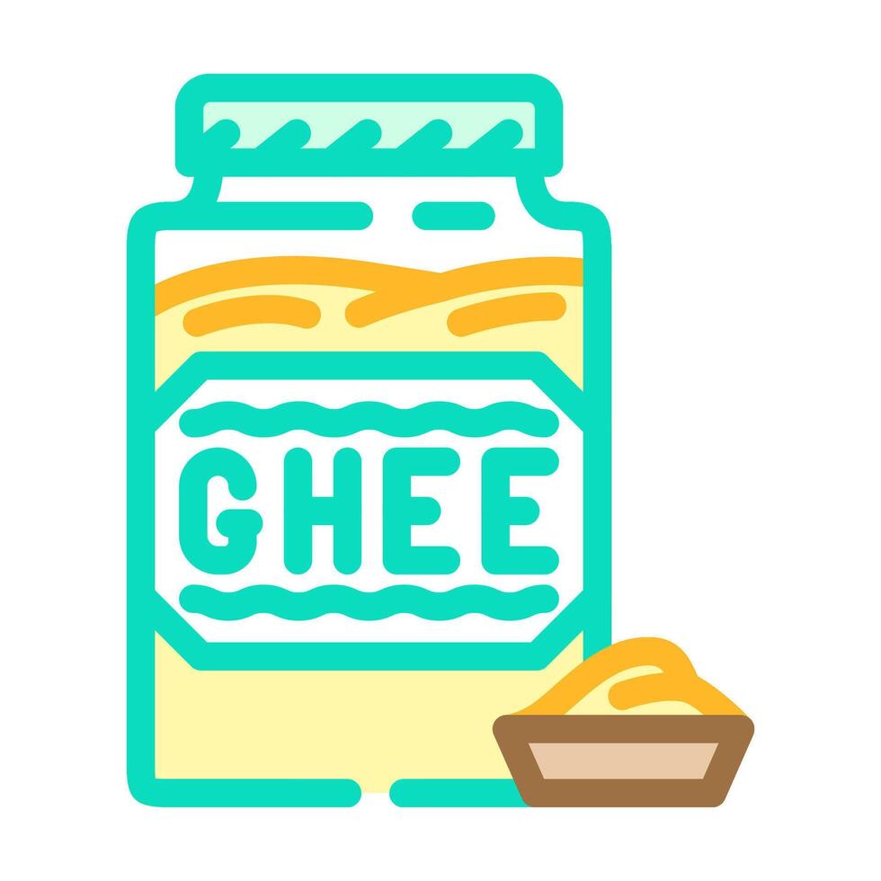 ghee ayurveda color icon illustration vector