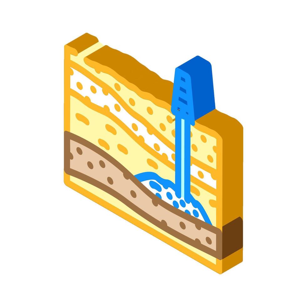 shale gas oil industry isometric icon illustration vector