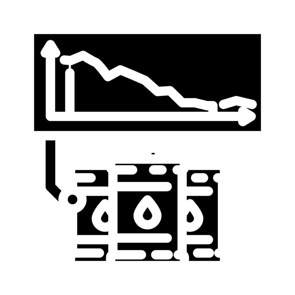 crisis oil industry glyph icon illustration vector
