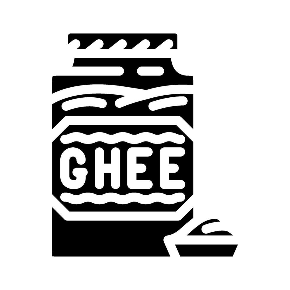 ghee ayurveda glyph icon illustration vector