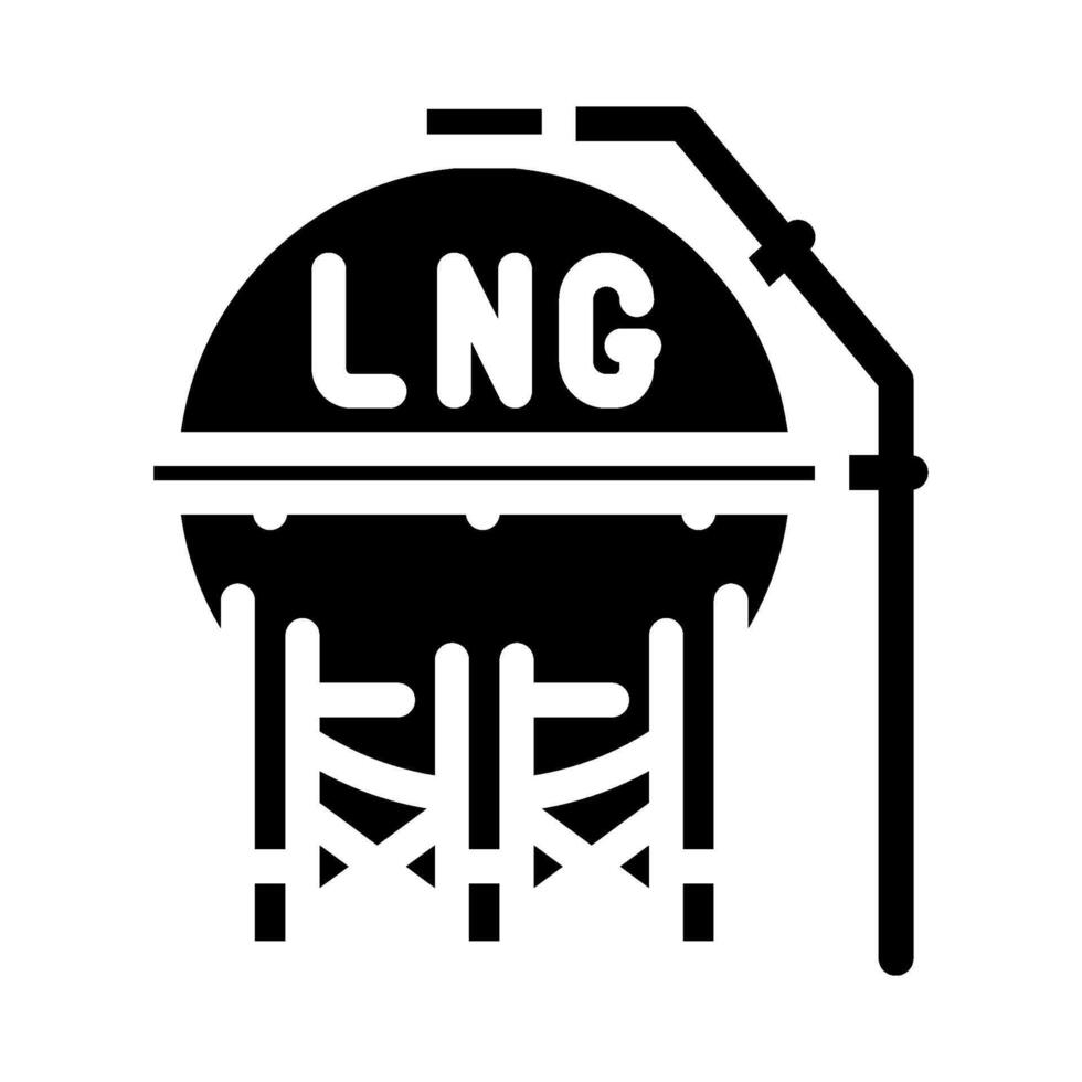 liquefied natural gas lng glyph icon illustration vector