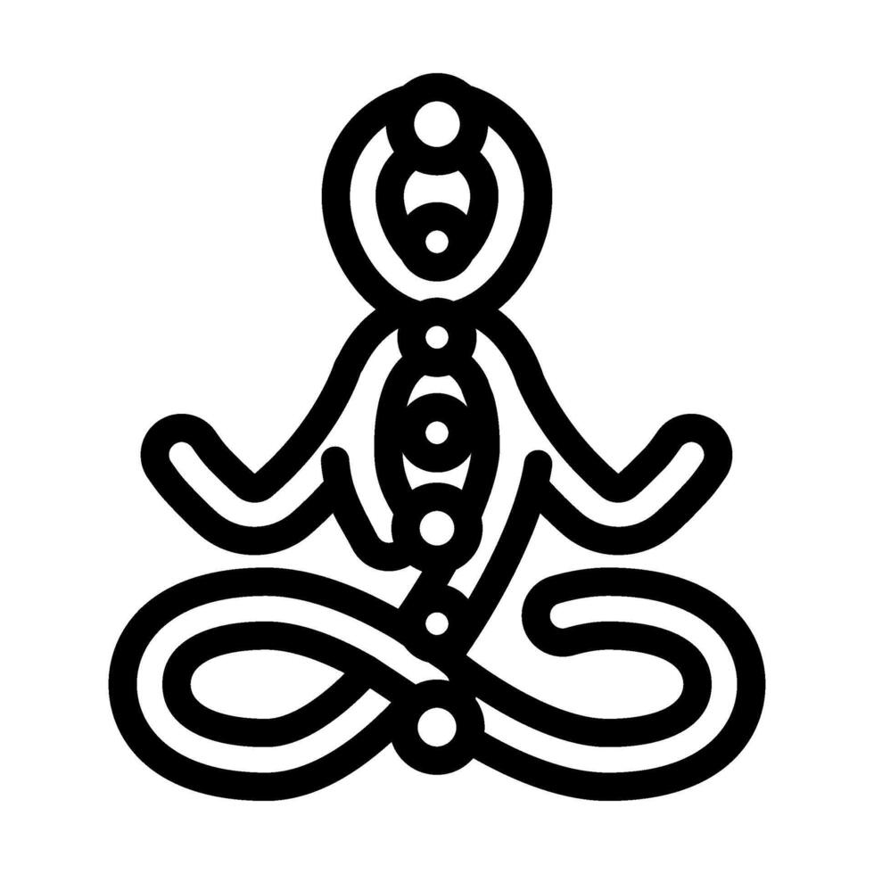 chakras ayurveda line icon illustration vector