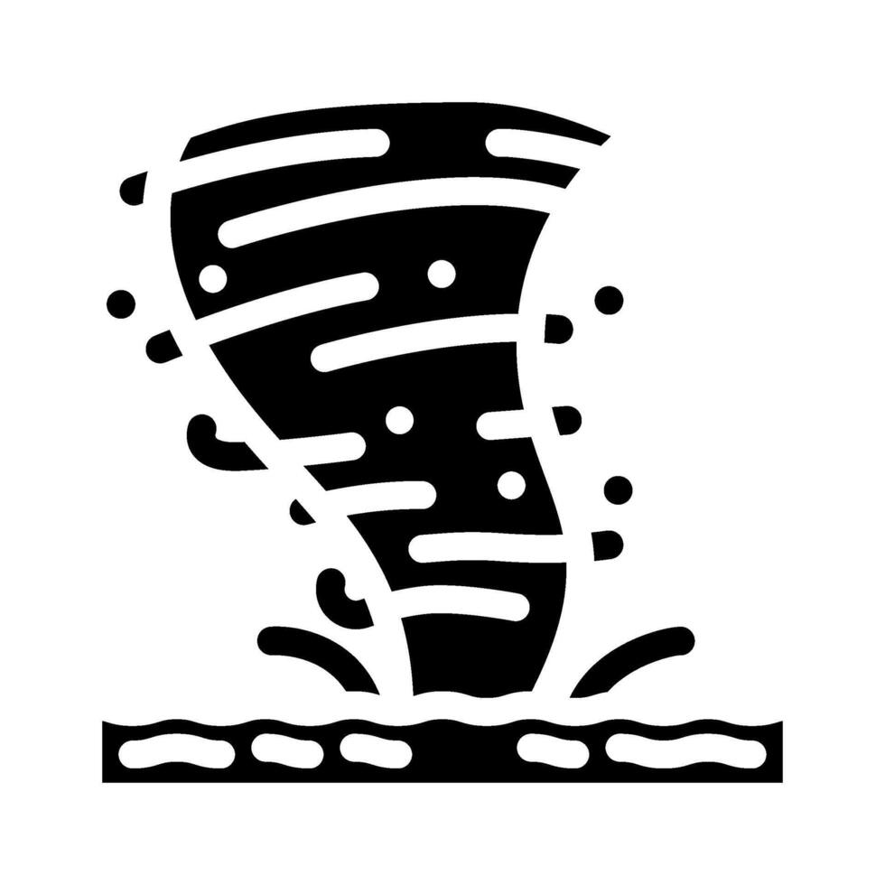 hurricane natural phenomena glyph icon illustration vector