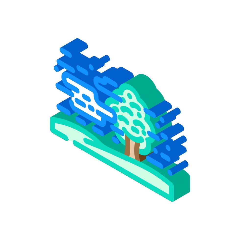 fog natural phenomena isometric icon illustration vector