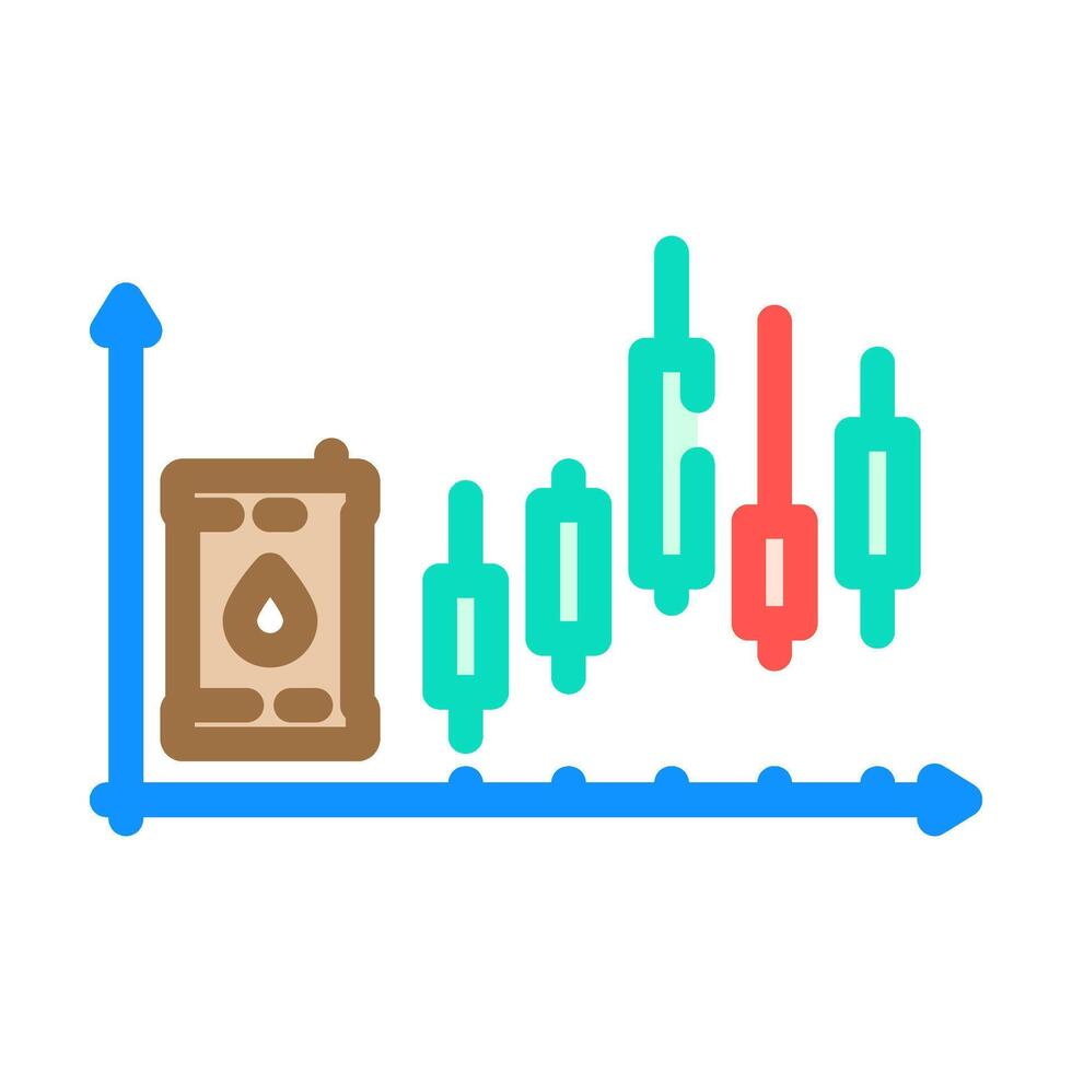 trading oil industry color icon illustration vector