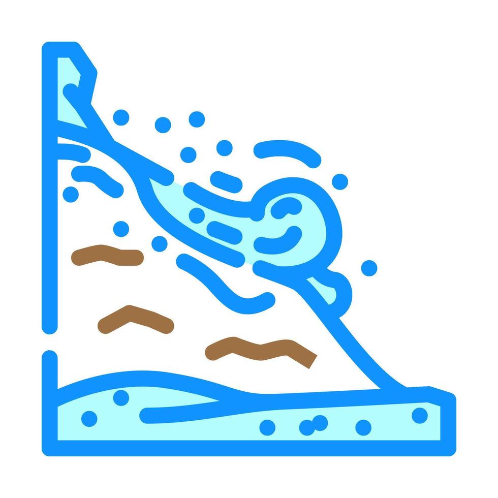 avalanche natural phenomena color icon illustration vector