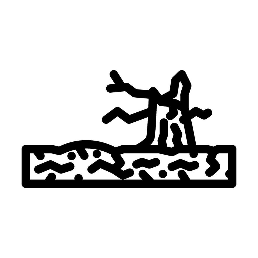 drought natural phenomena line icon illustration vector