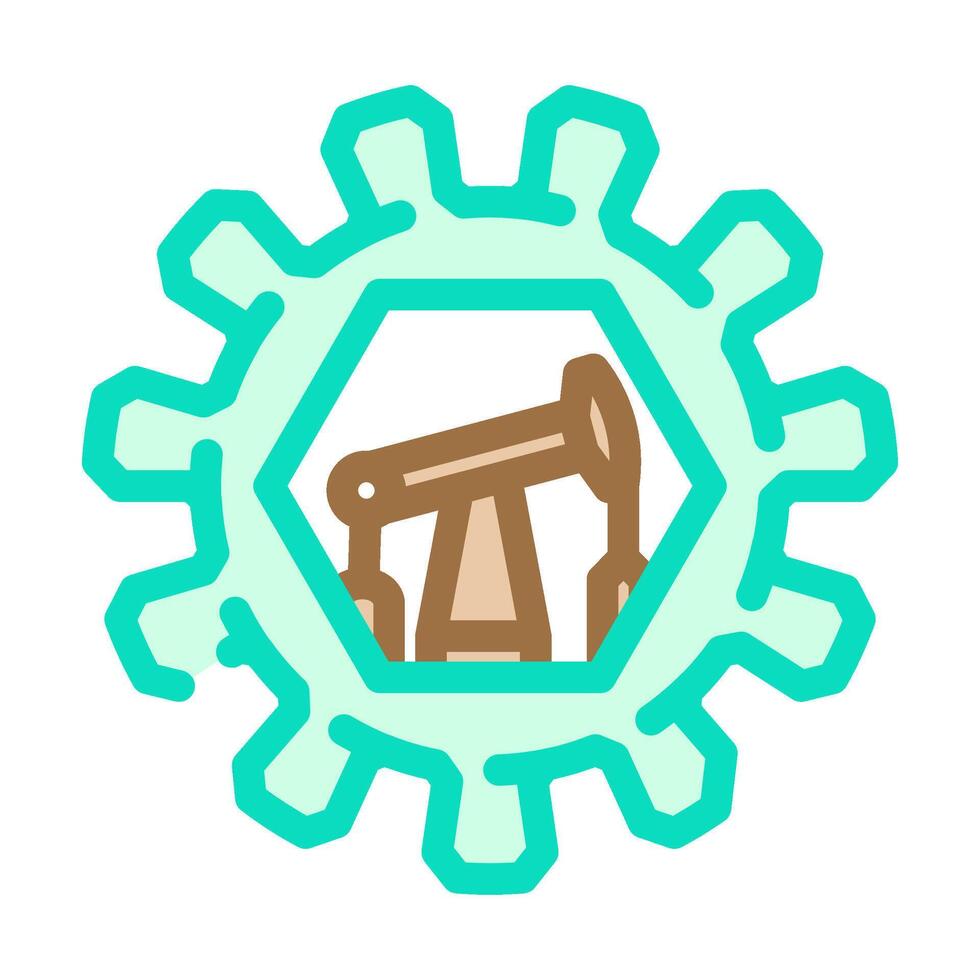 oil industry factory color icon illustration vector