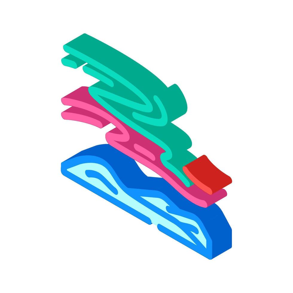 aurora borealis natural phenomena isometric icon illustration vector