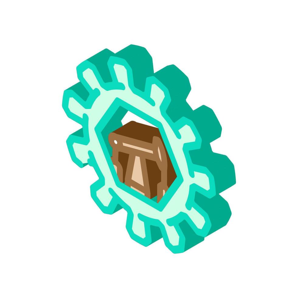 oil industry factory isometric icon illustration vector