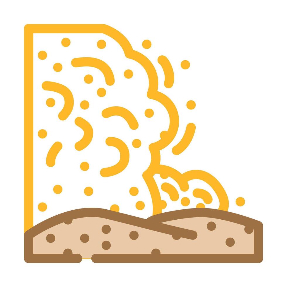 sandstorm natural phenomena color icon illustration vector