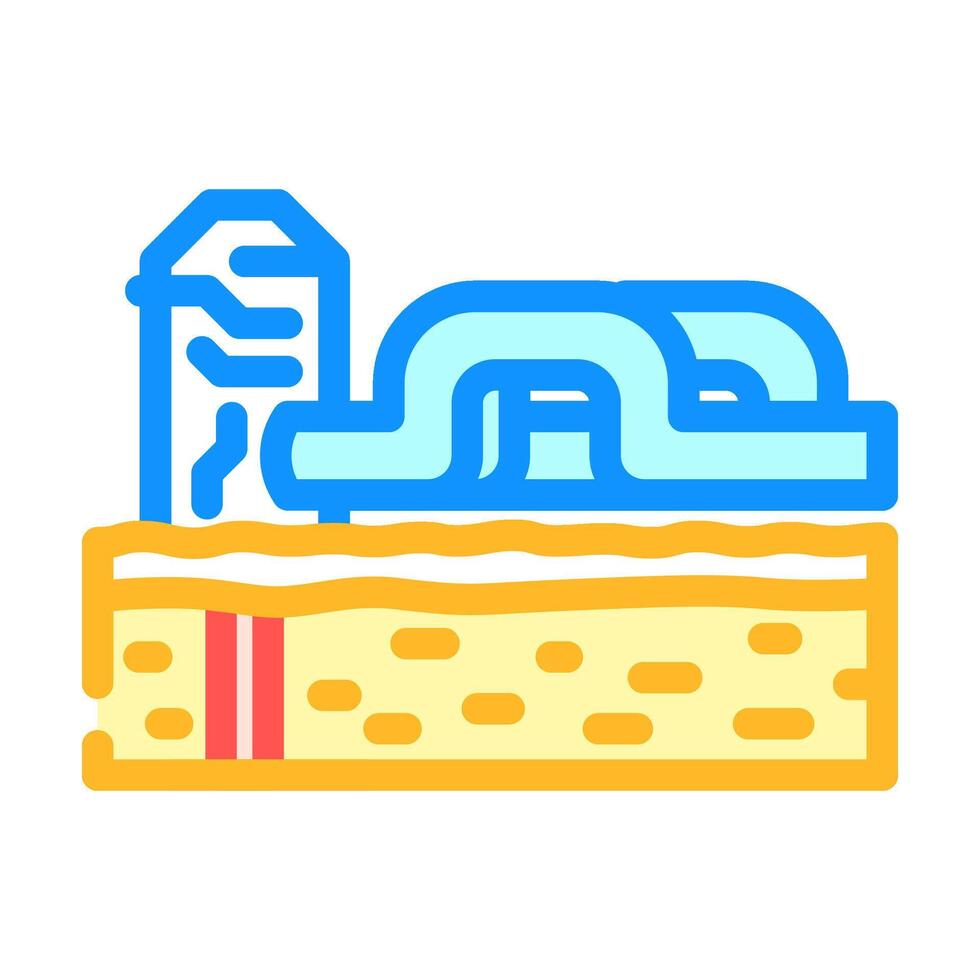 pipeline geothermal energy color icon illustration vector