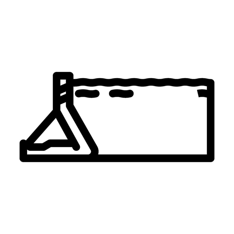 flood barrier disaster line icon illustration vector