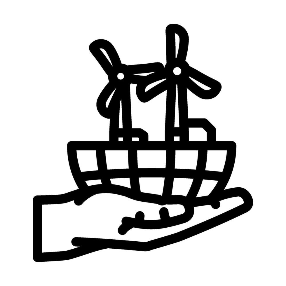 international day energy conservation line icon illustration vector