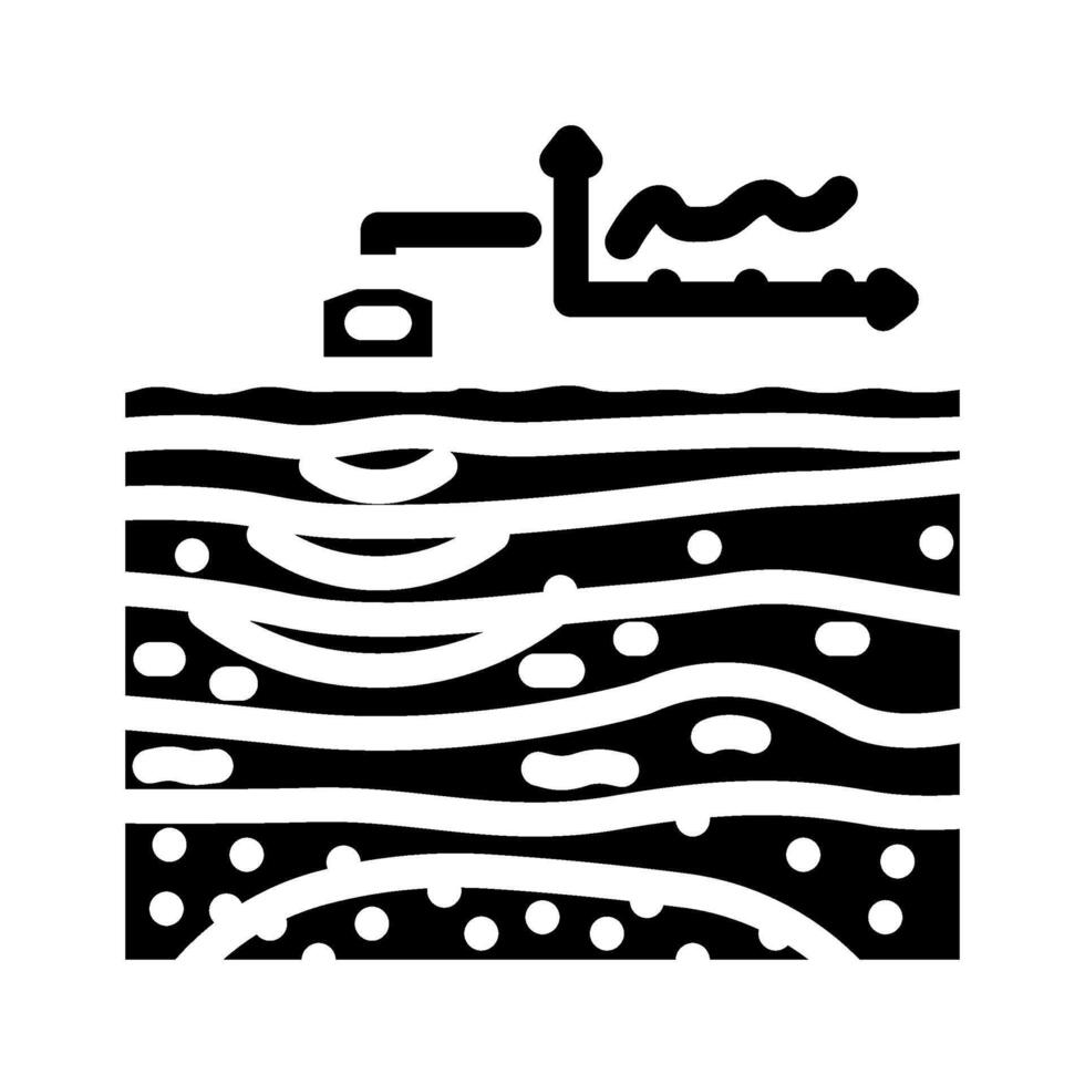 energy exploration geothermal glyph icon illustration vector