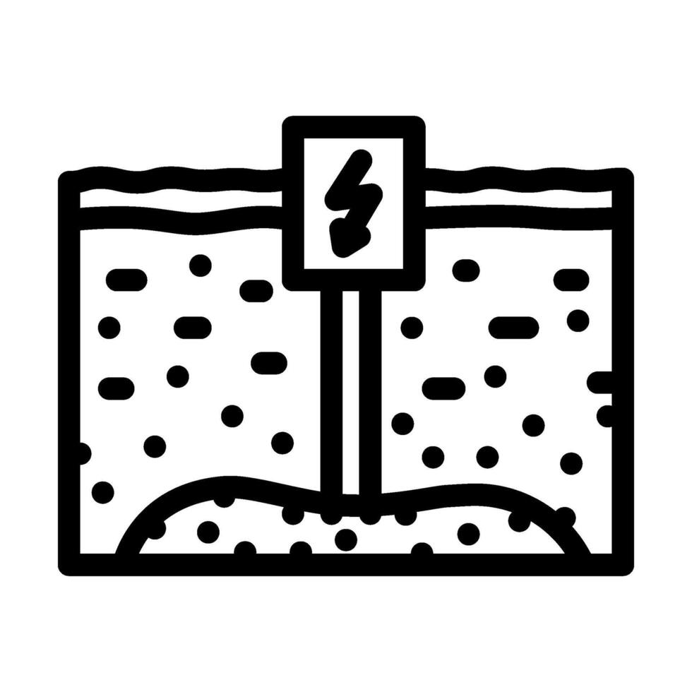 power geothermal energy line icon illustration vector