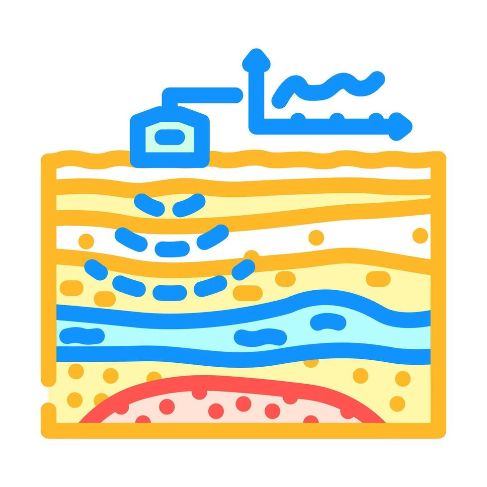 energy exploration geothermal color icon illustration vector
