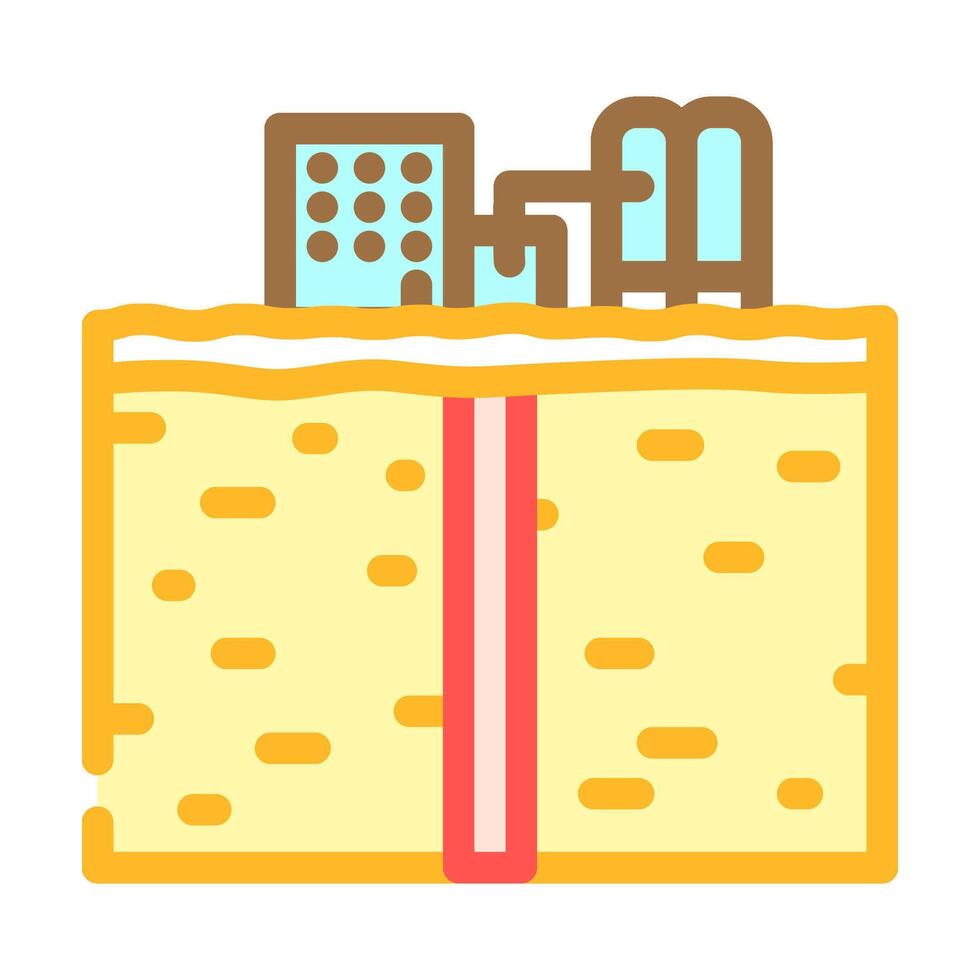 plant geothermal energy color icon illustration vector