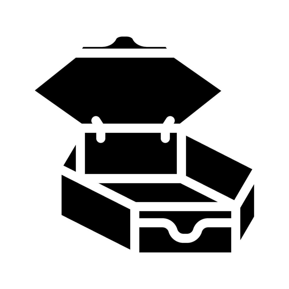 custom shaped box cardboard packaging glyph icon illustration vector