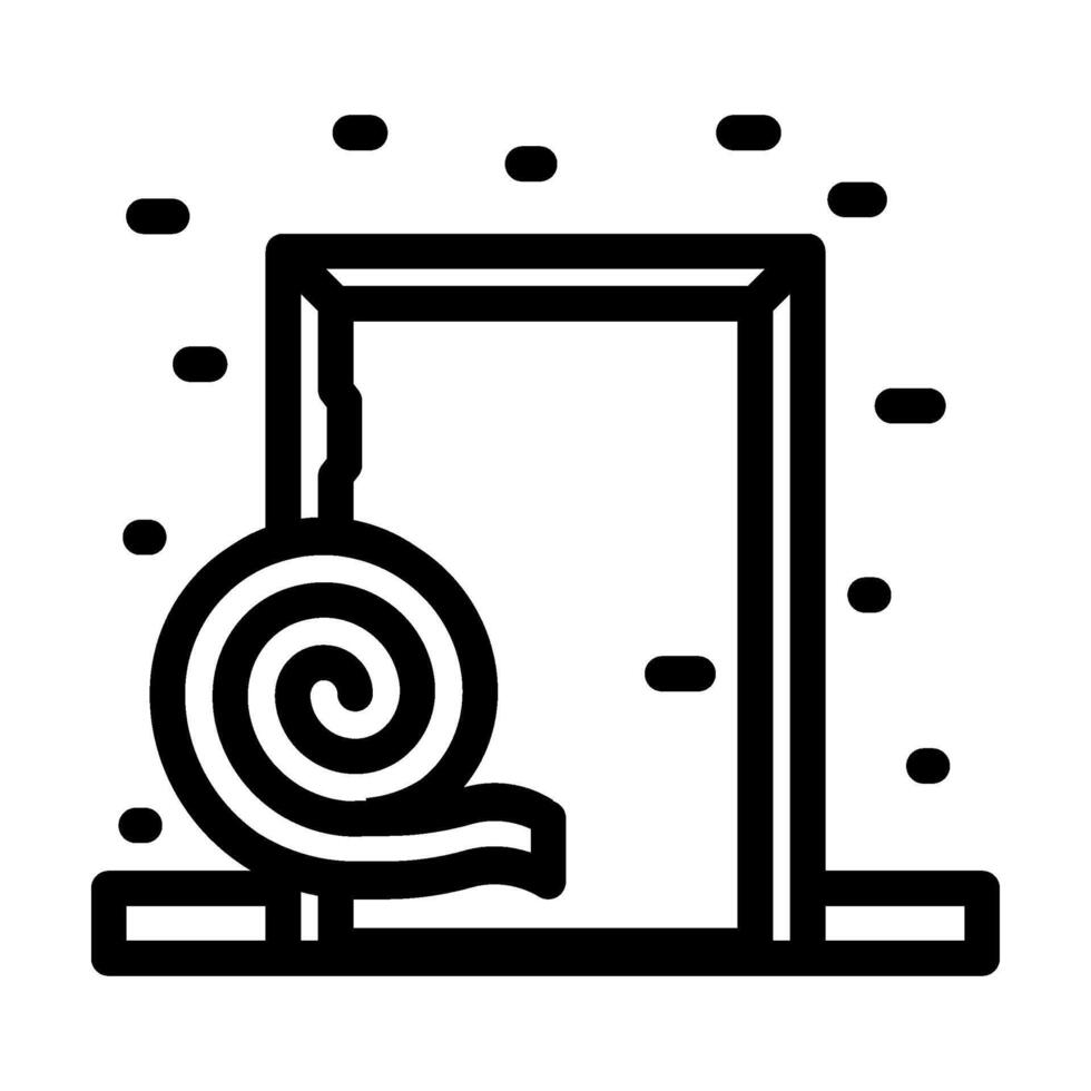 weather stripping energy conservation line icon illustration vector