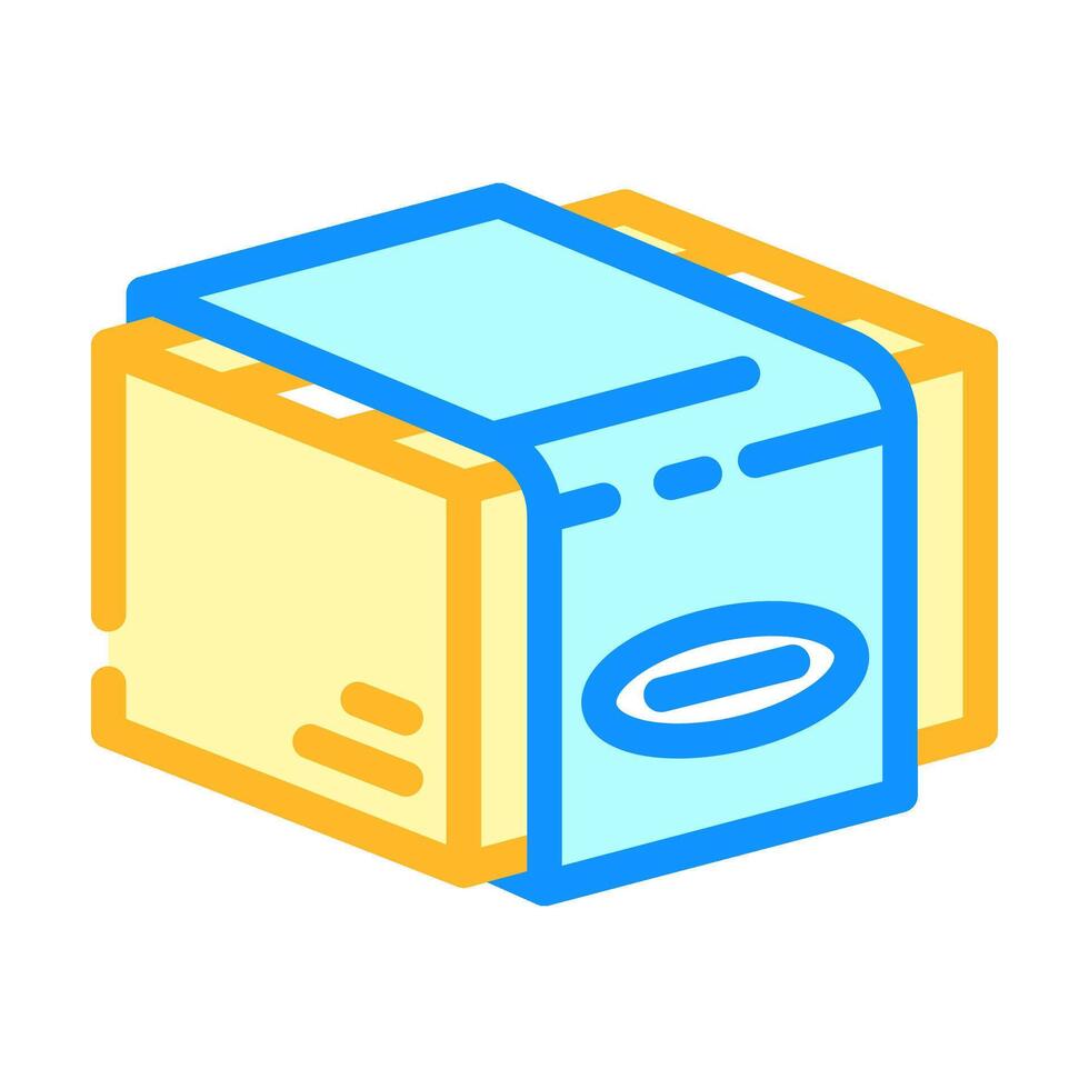 sleeve cardboard packaging color icon illustration vector