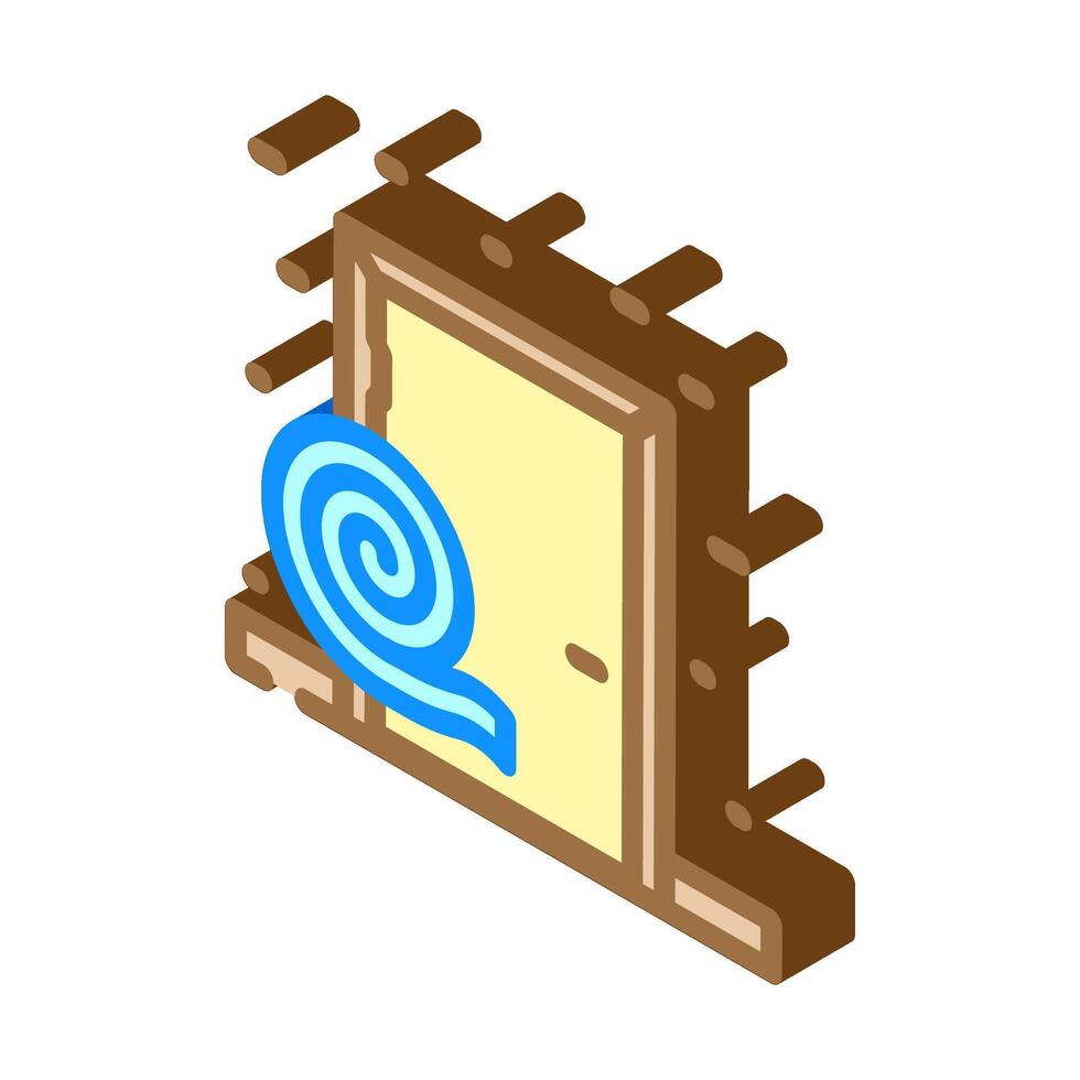 weather stripping energy conservation isometric icon illustration vector