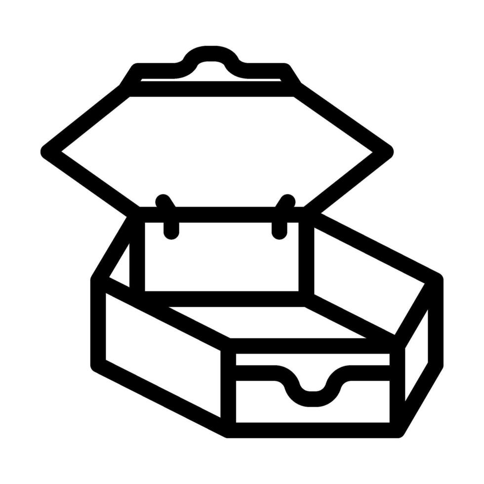 custom shaped box cardboard packaging line icon illustration vector