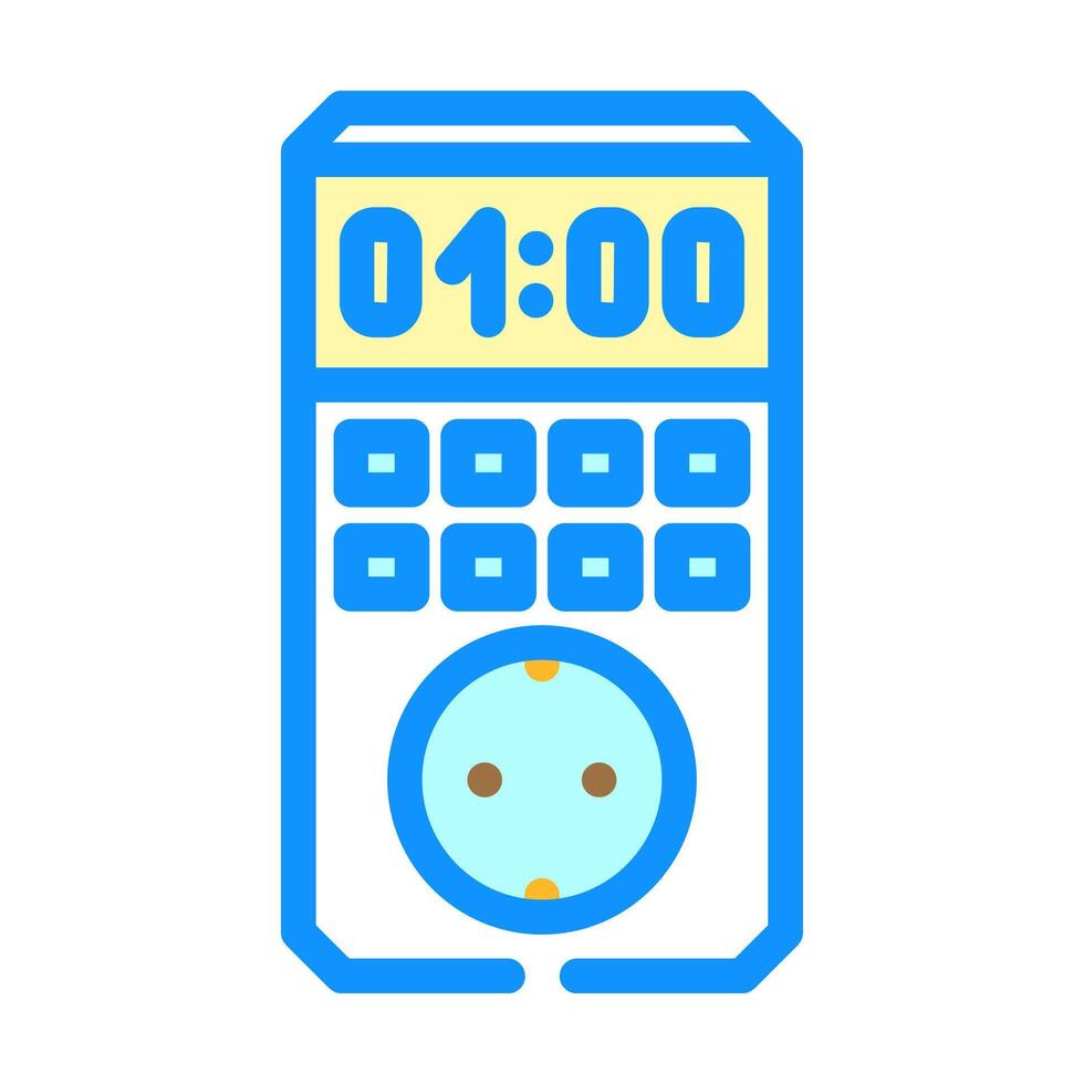 programmable timer energy conservation color icon illustration vector