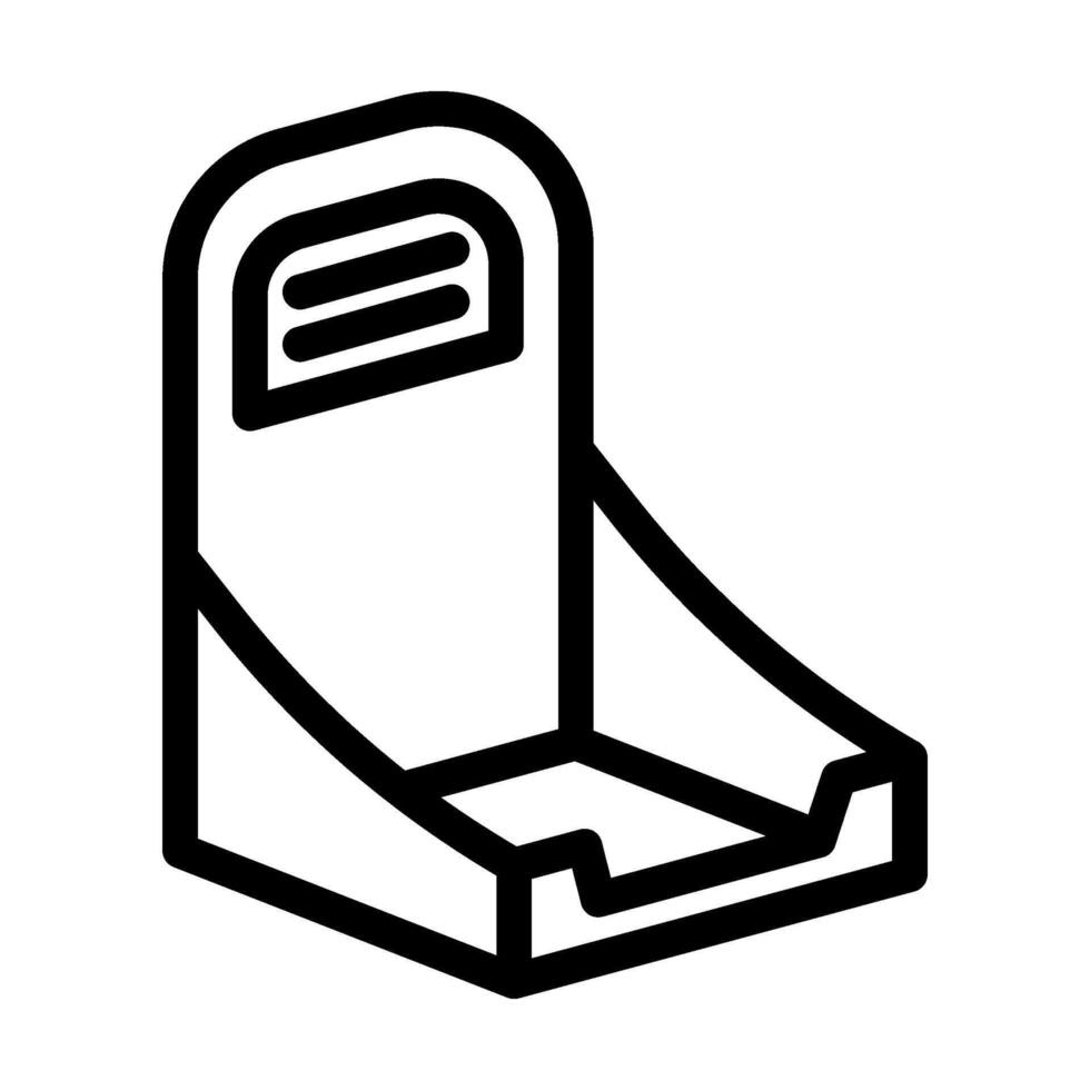display box cardboard packaging line icon illustration vector