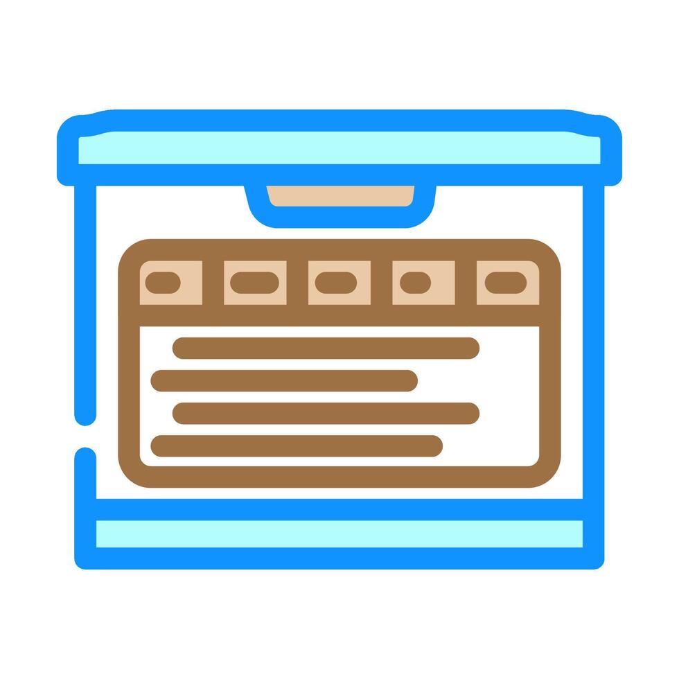 storage box cardboard packaging color icon illustration vector