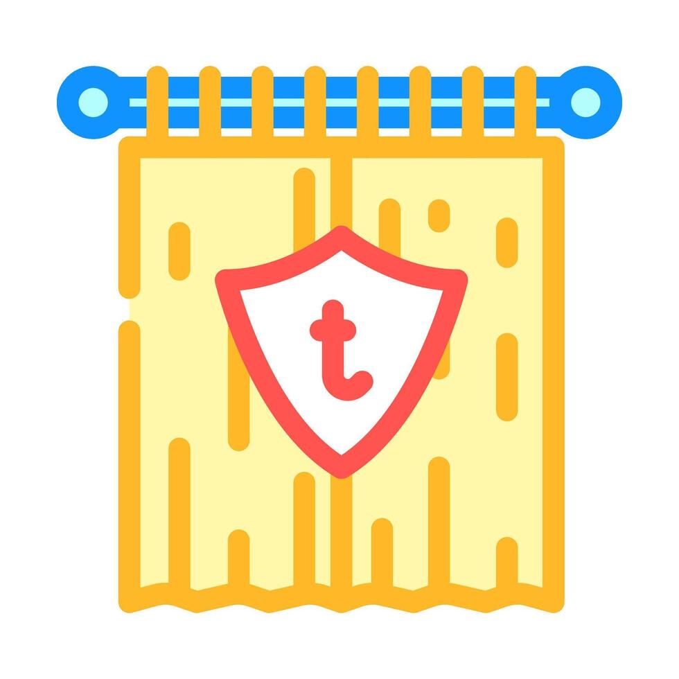 thermal curtains energy conservation color icon illustration vector