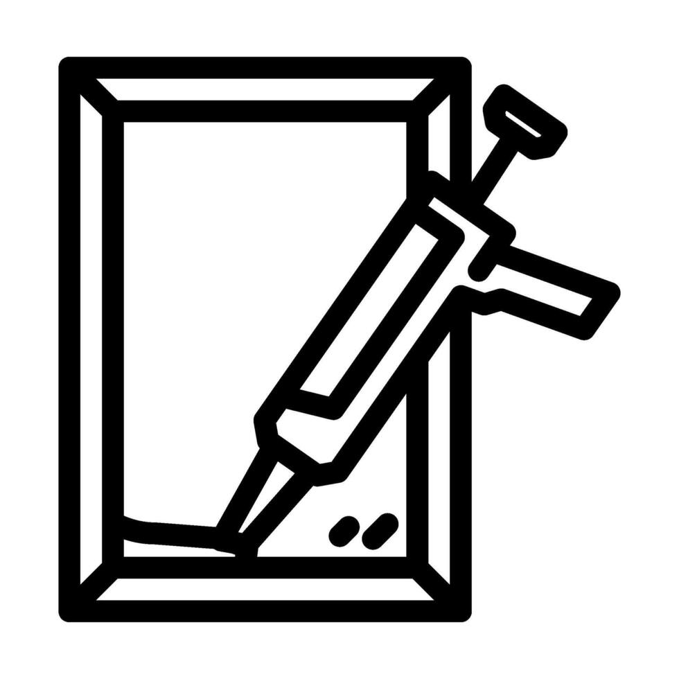 sealed windows energy conservation line icon illustration vector