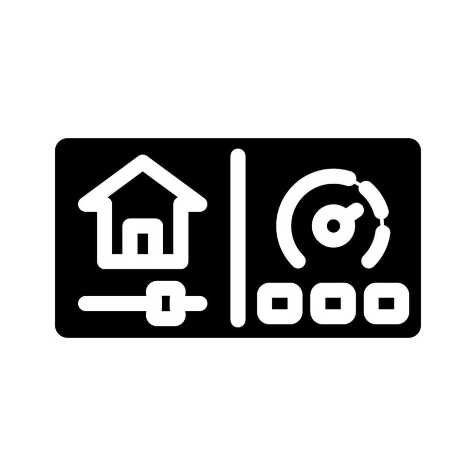 home monitor energy conservation glyph icon illustration vector
