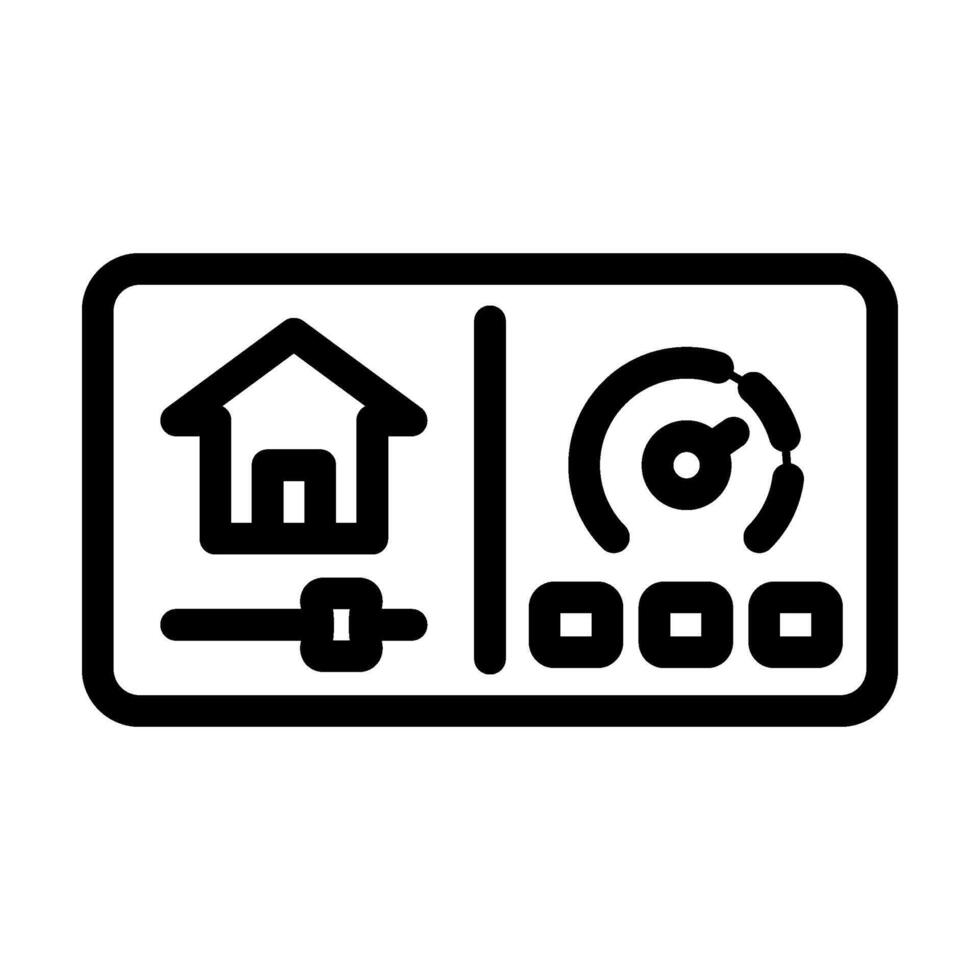 home monitor energy conservation line icon illustration vector
