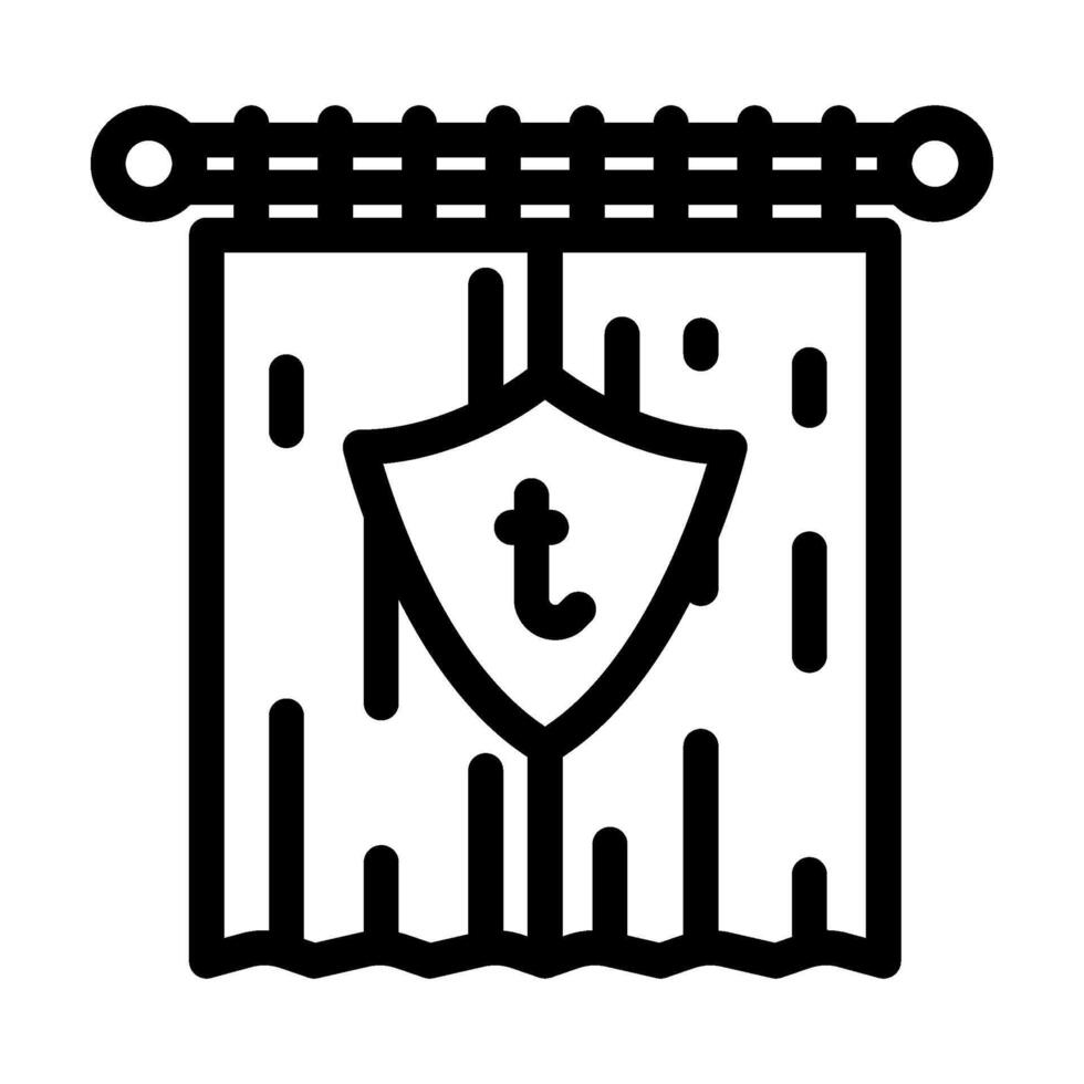 thermal curtains energy conservation line icon illustration vector
